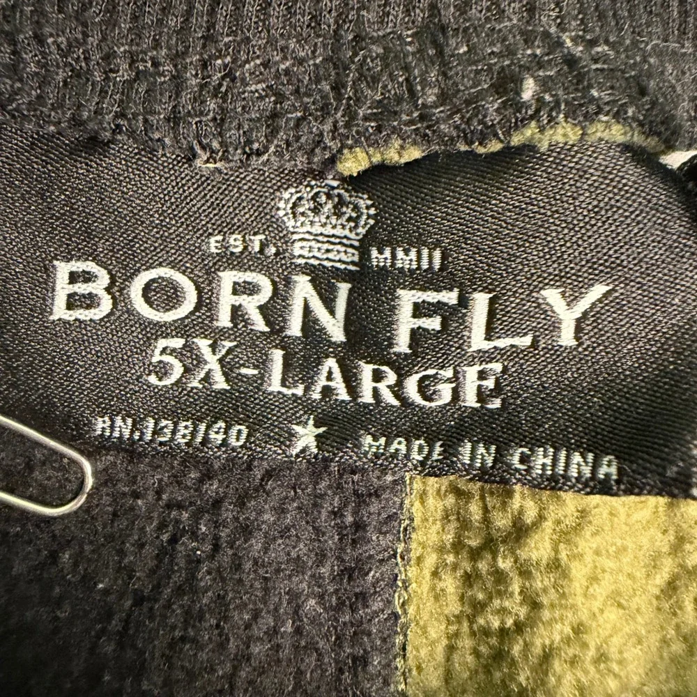 Born Fly Mens 5XL T-Shirt and Joggers 2 Piece Set Graphic Black Olive Green - Picture 14 of 16